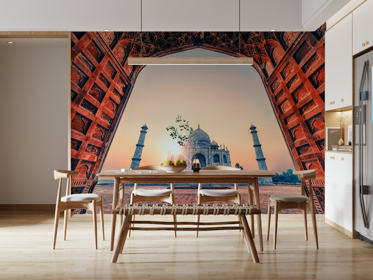 Taj Mahal Sunset Wall Mural