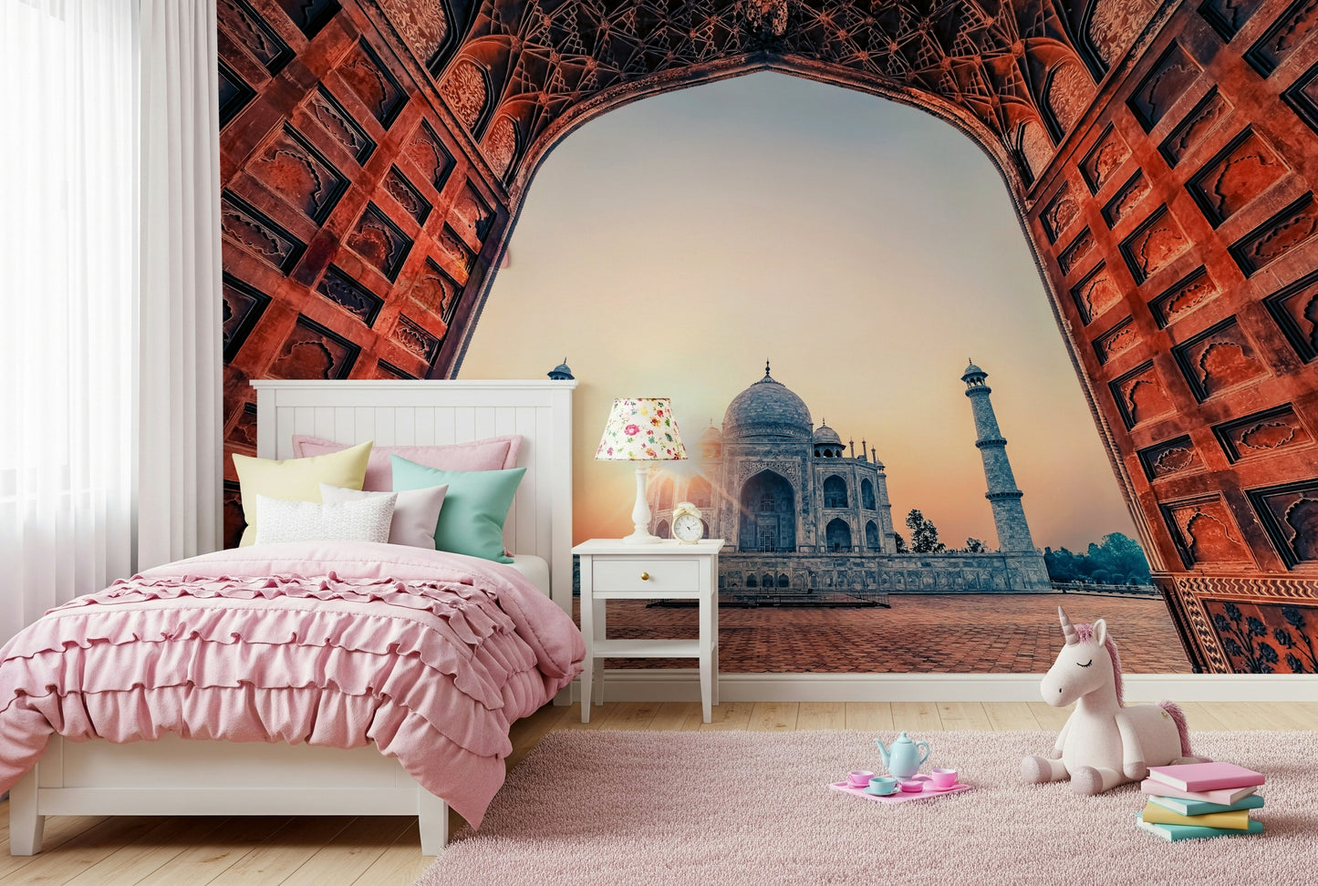 Taj Mahal Sunset Wall Mural