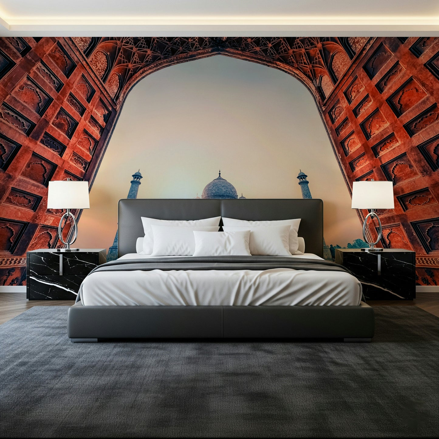 Taj Mahal Sunset Wall Mural