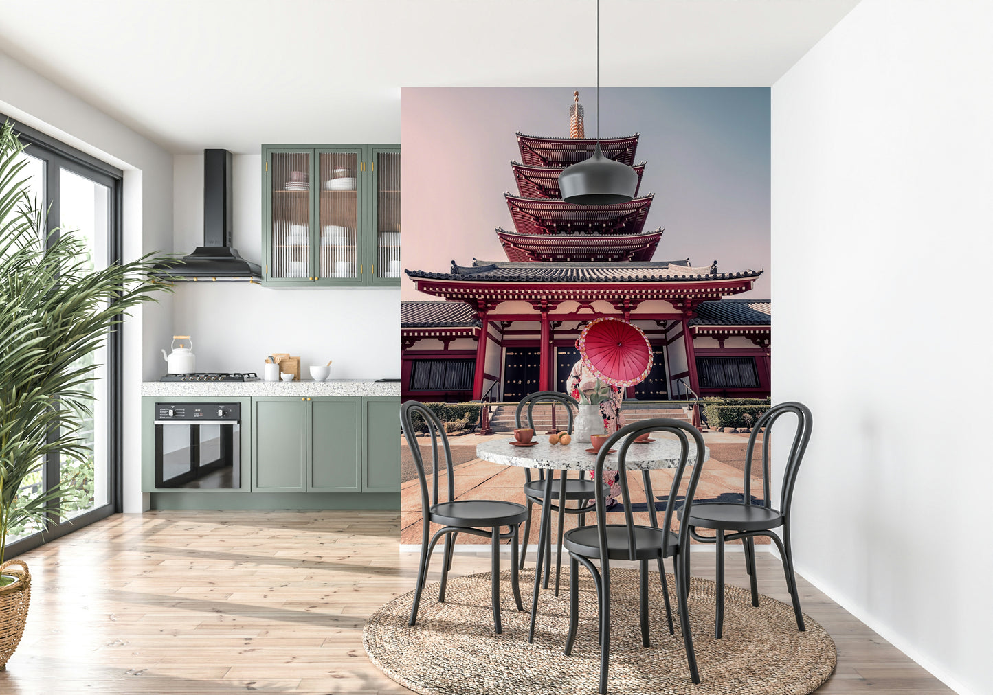 Zen Temple View Wall Mural