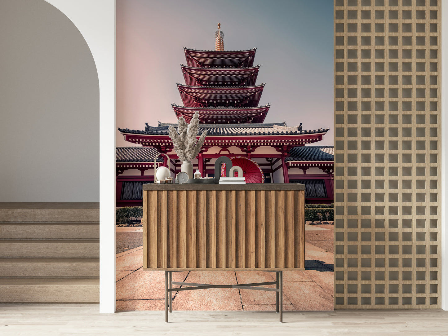 Zen Temple View Wall Mural