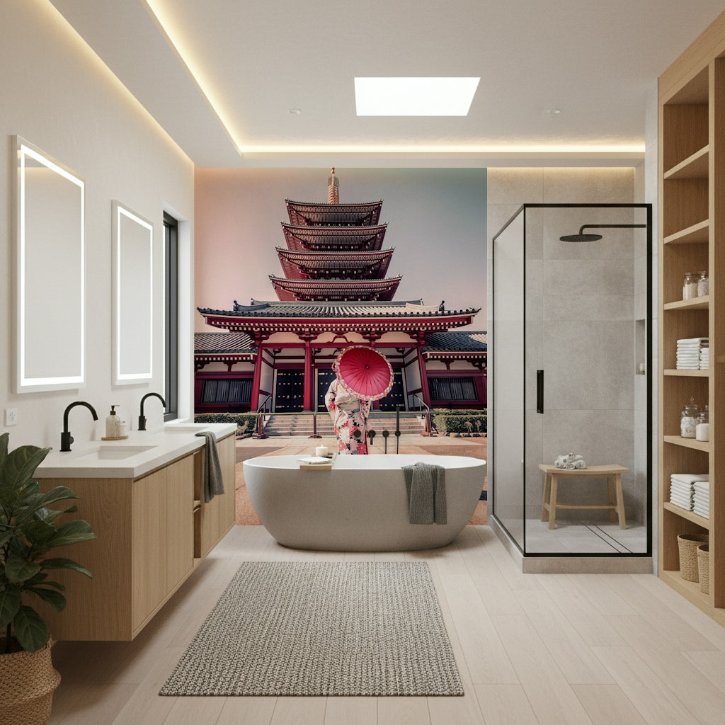 Zen Temple View Wall Mural