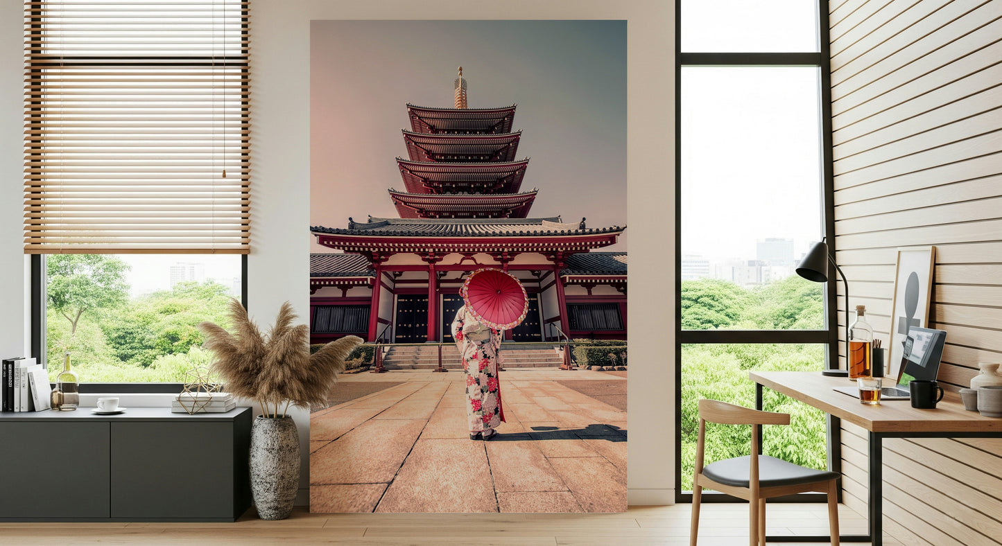 Zen Temple View Wall Mural