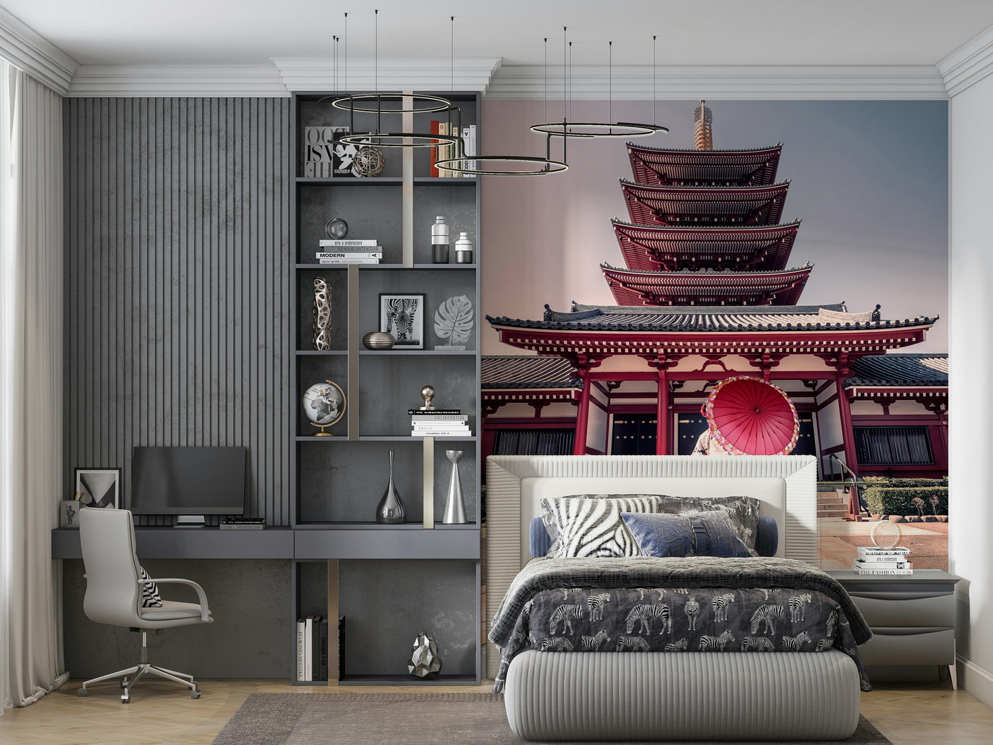 Zen Temple View Wall Mural