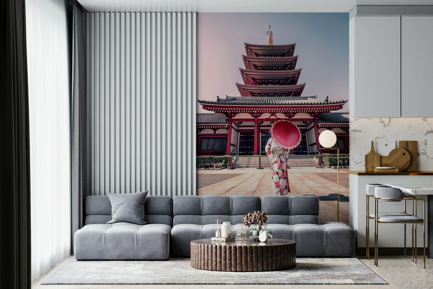 Zen Temple View Wall Mural