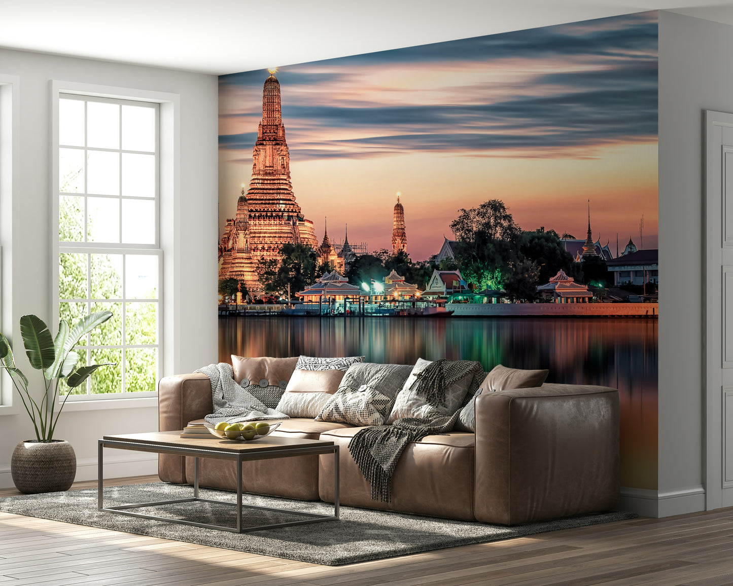 Bangkok Dawn Reflection Wall Mural