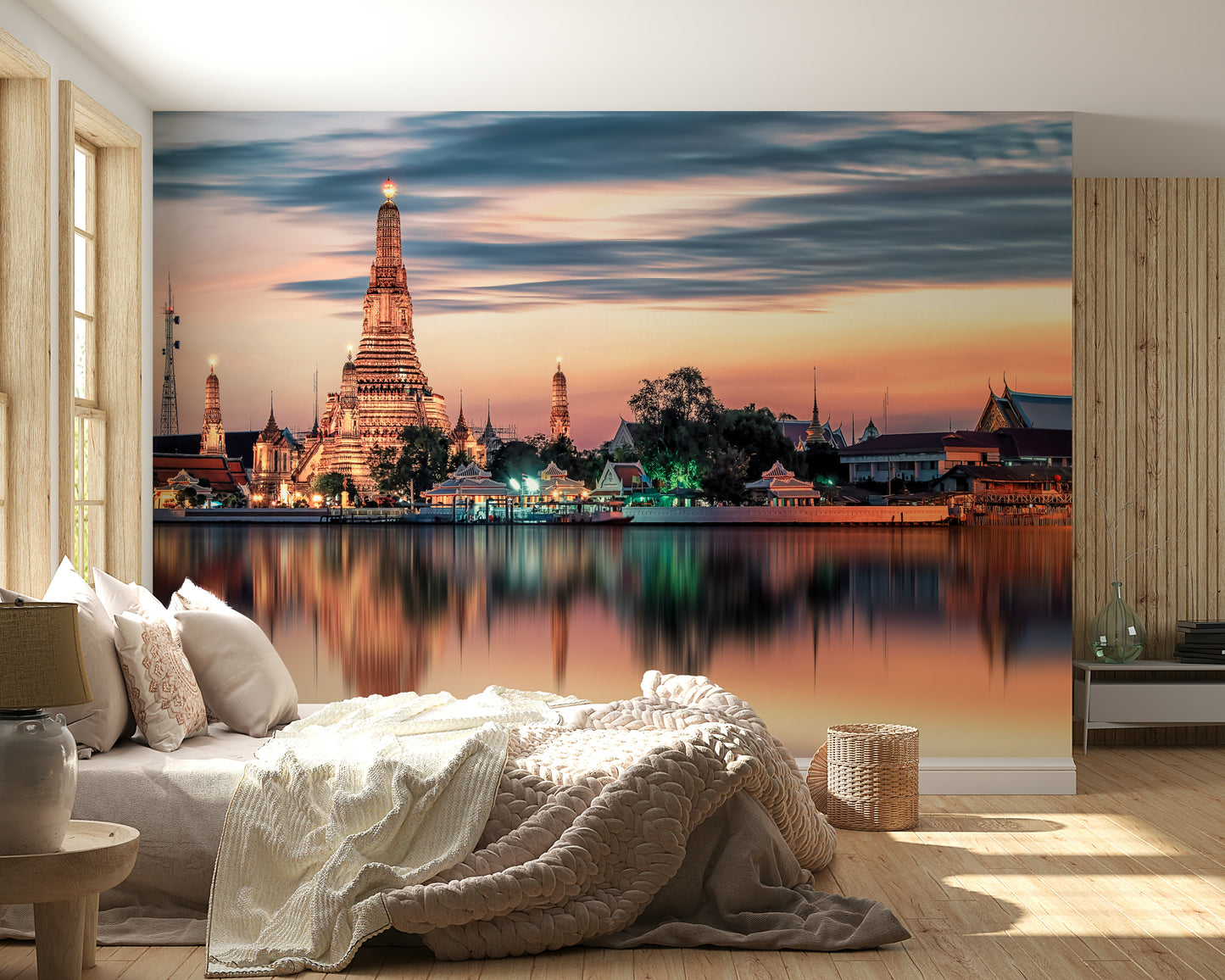 Bangkok Dawn Reflection Wall Mural