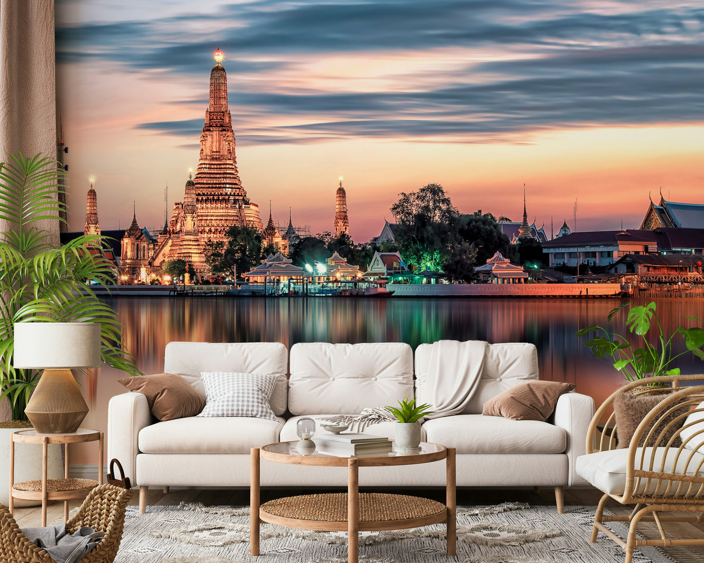 Bangkok Dawn Reflection Wall Mural