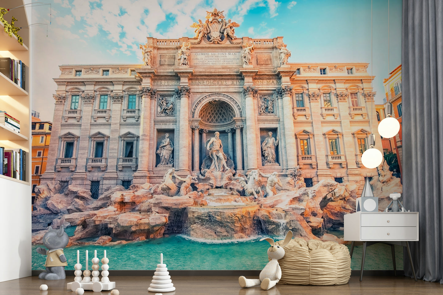 Trevi's Turquoise Dream Wall Mural