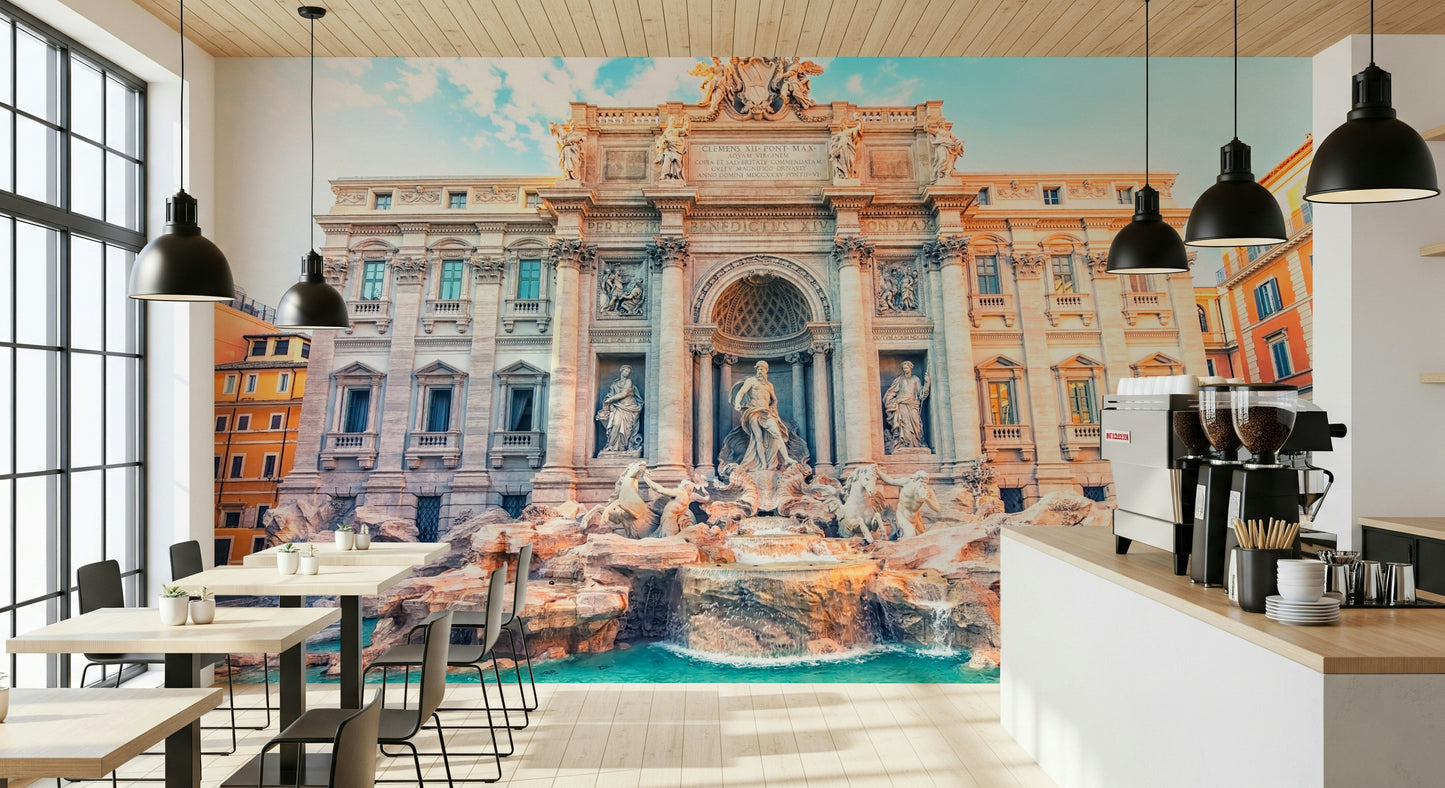 Trevi's Turquoise Dream Wall Mural