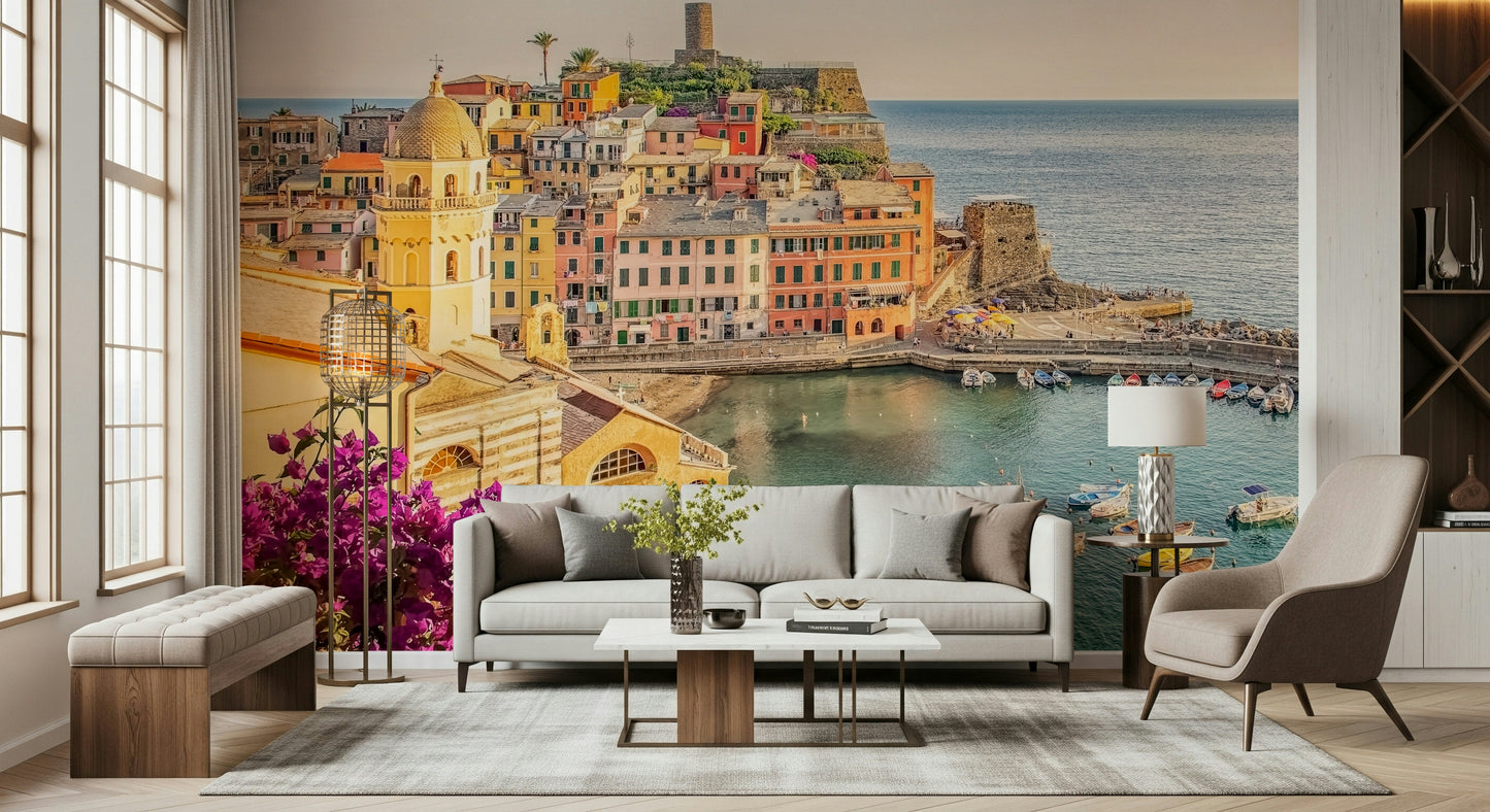 Italian Riviera View Wall Mural