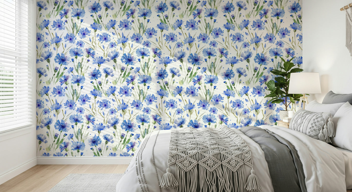 Blue Cornflower Dream Wallpaper⁠