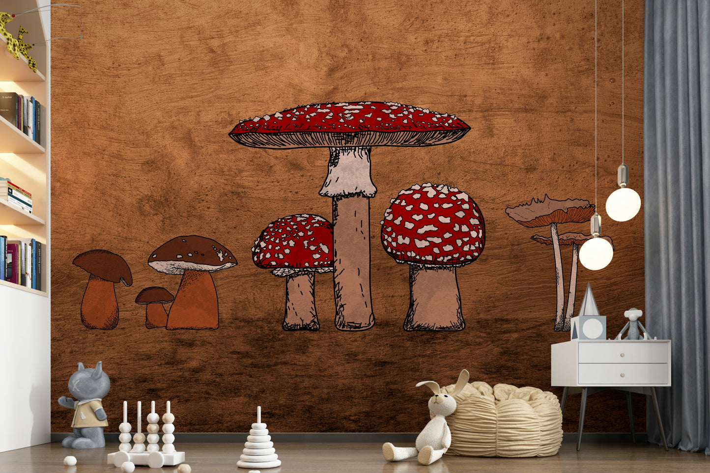 Ancient Mushrooms Wall Mural