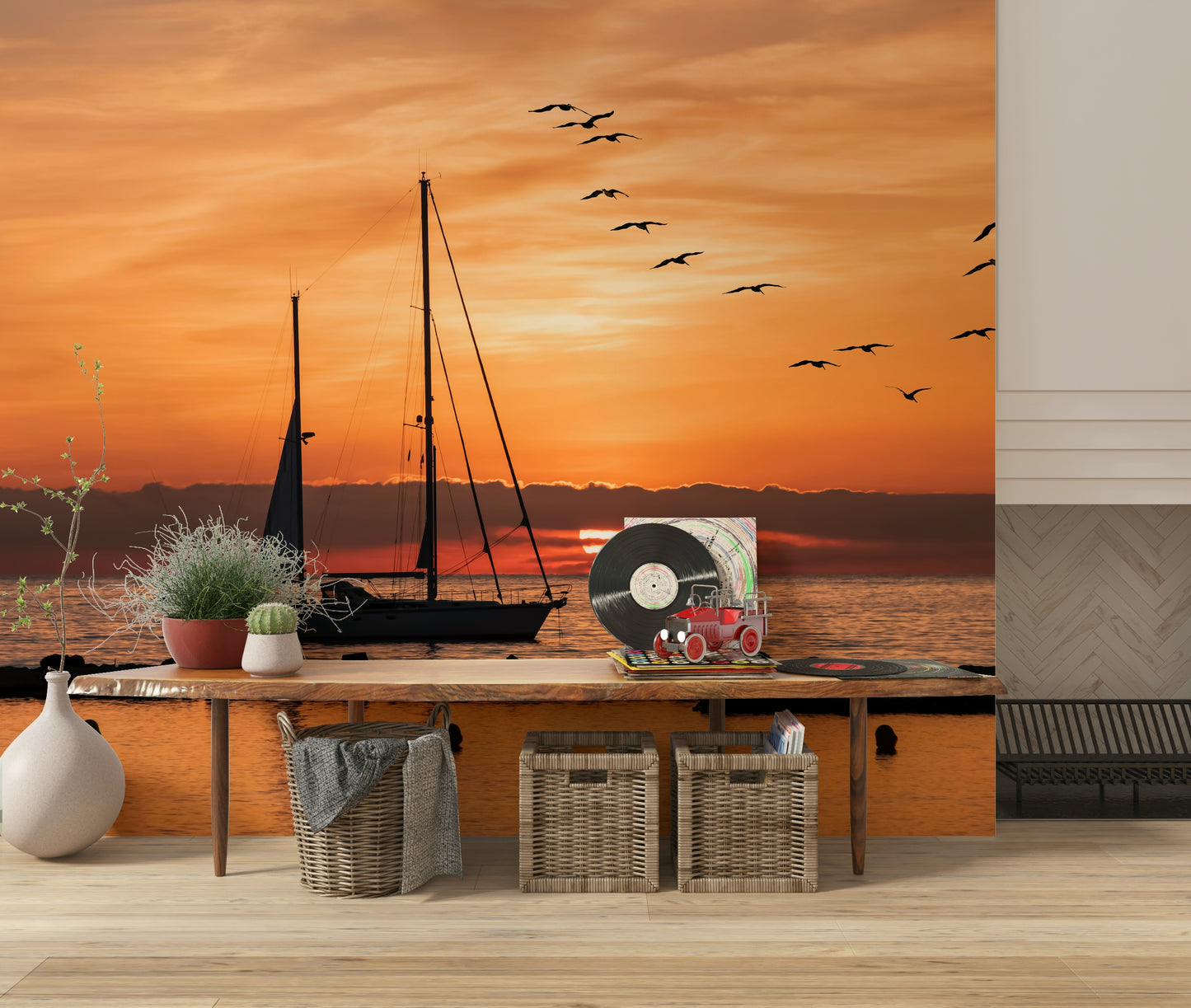 Golden Horizon Wall Mural