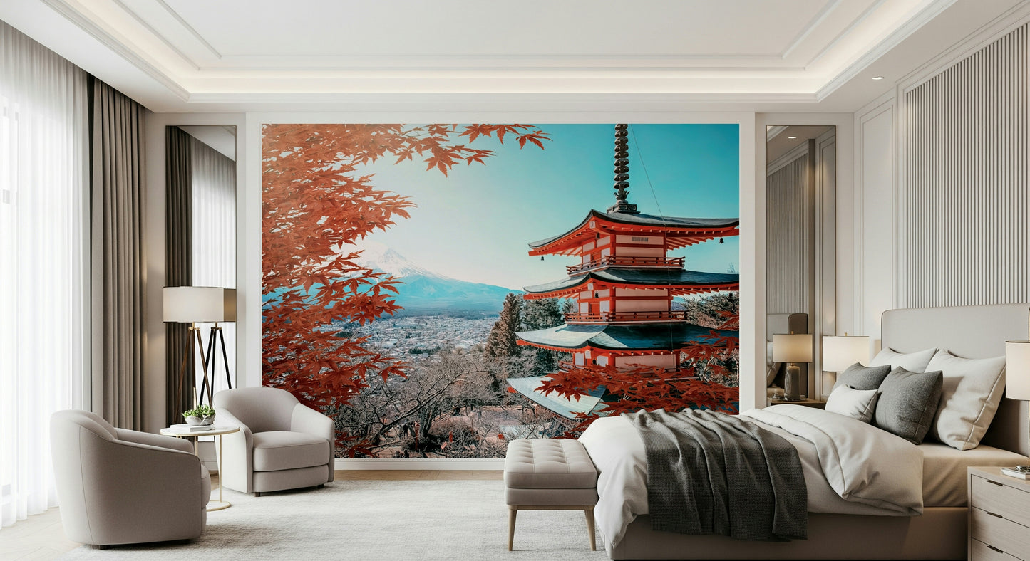 Fuji's Autumn Hues Wall Mural