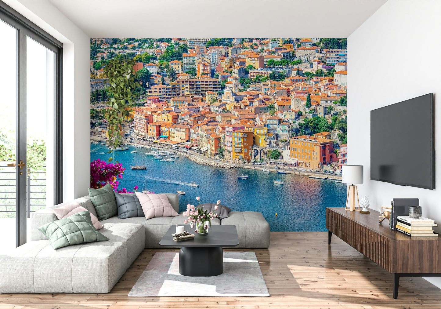 Coastal Village View Wall Mural