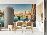 Seville Serenity blue sky horizon peel and stick wallpaper.