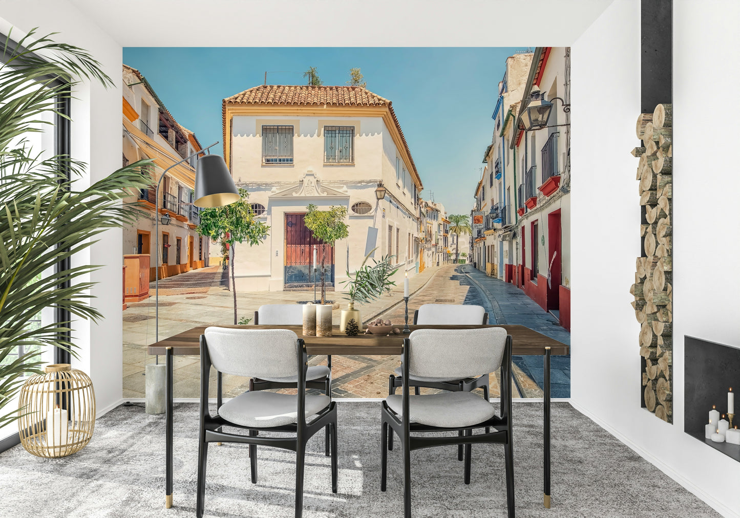 Spanish Street Charm Wall Mural