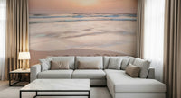 Uplifting Coastal Affirmation wallpaper for walls highlighting natural seaside textures.