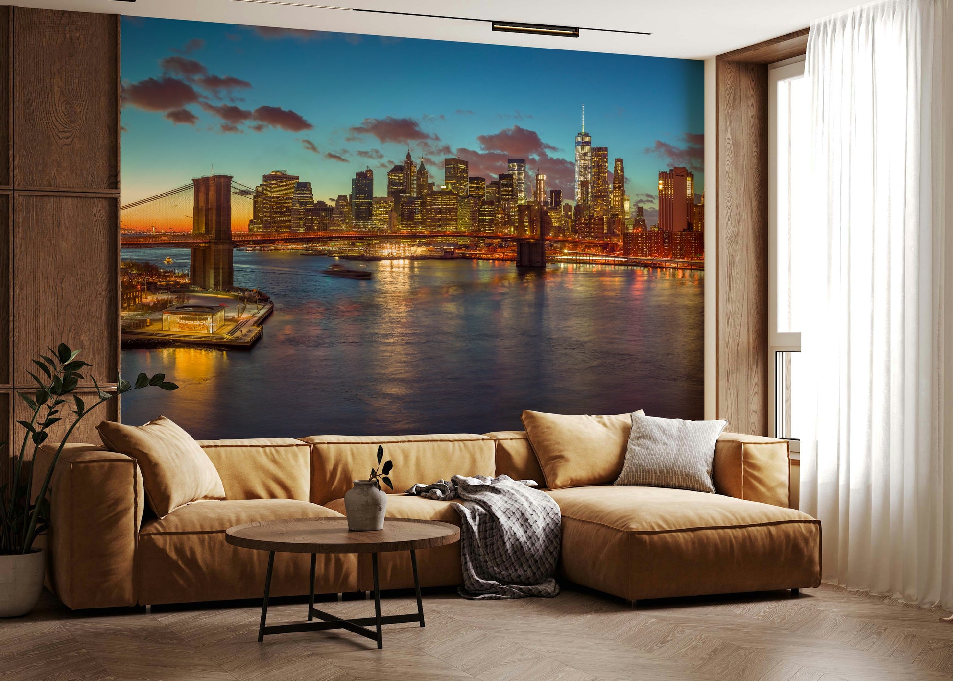 Incredible metropolitan scene, harbor view, NYC Twilight Sparkle covering.