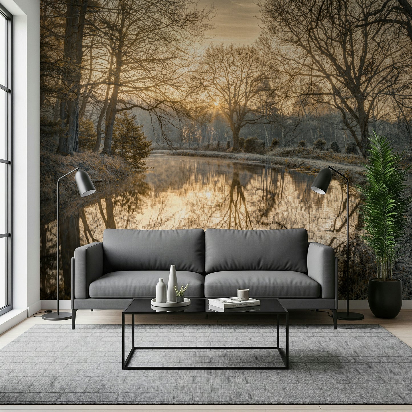 Canal Sunrise Wall Mural
