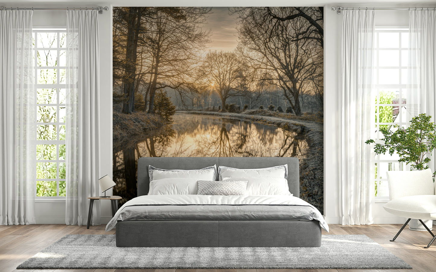Canal Sunrise Wall Mural