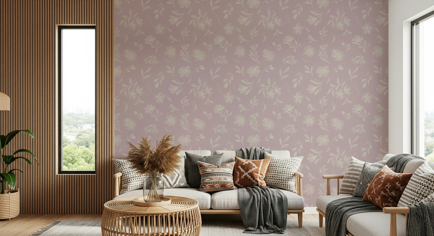 Pink Whisper Florals Wallpaper⁠