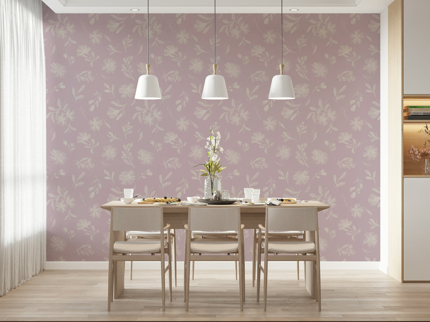 Pink Whisper Florals Wallpaper⁠