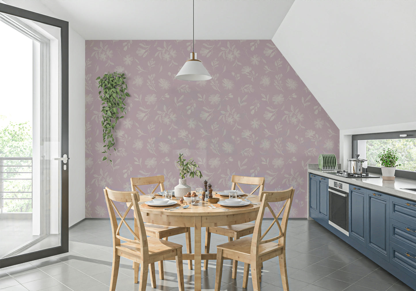 Pink Whisper Florals Wallpaper⁠