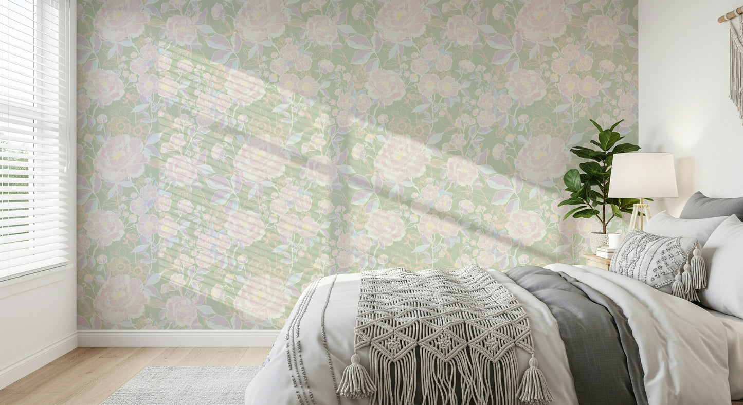 Soft Botanical Wallpaper⁠