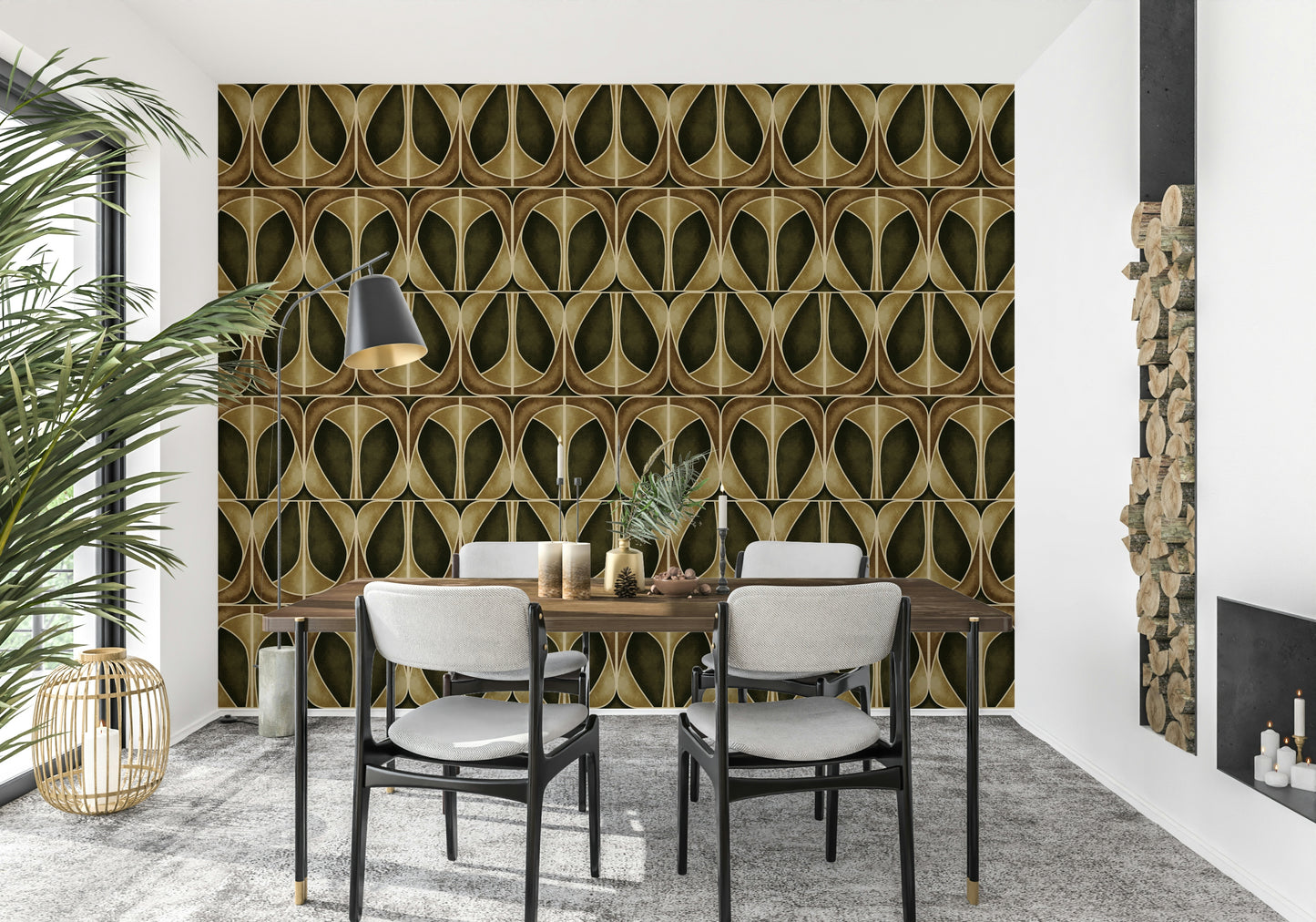 Softy Dèco Geometries -  Gold Chic Wallpaper⁠