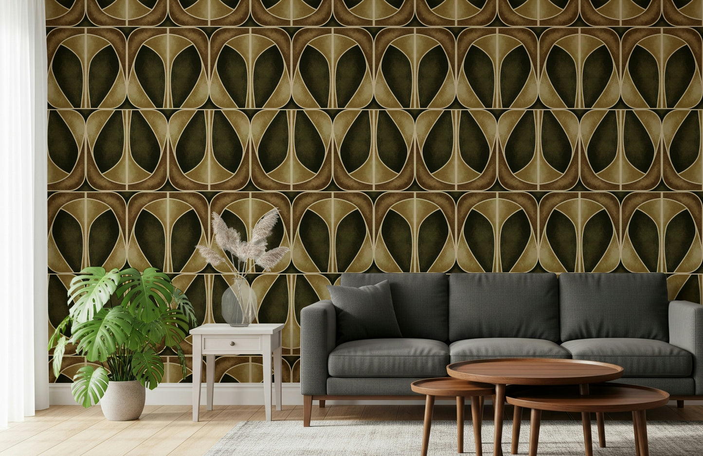 Softy Dèco Geometries -  Gold Chic Wallpaper⁠