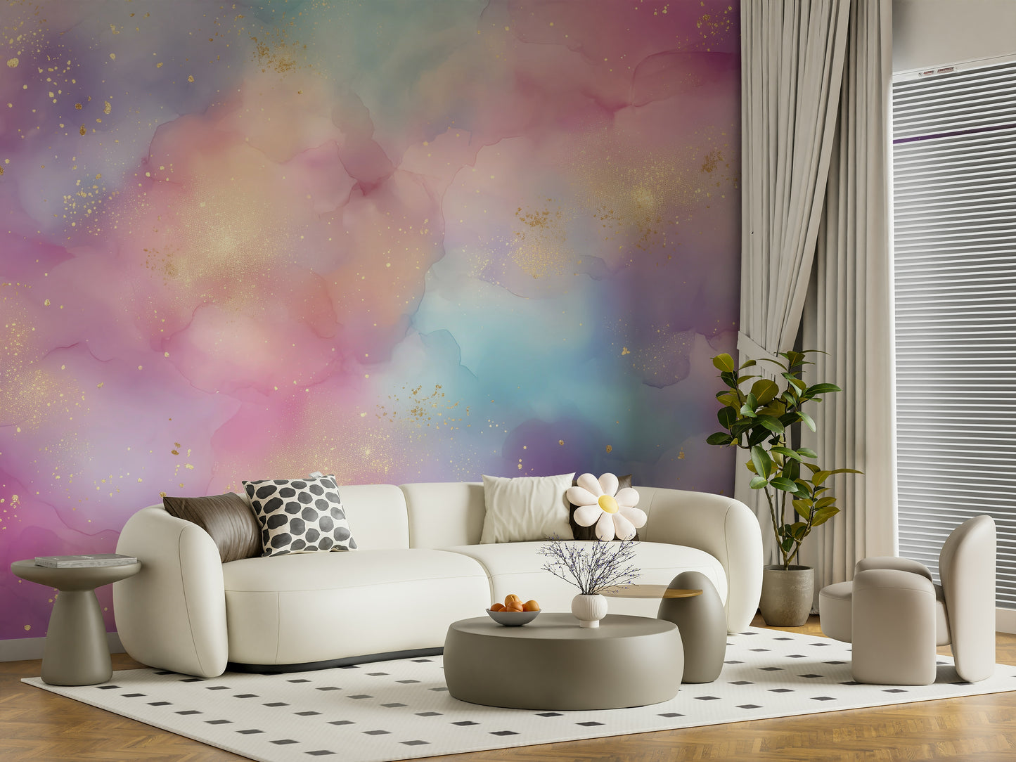 Golden Dust Fantasy Wall Mural