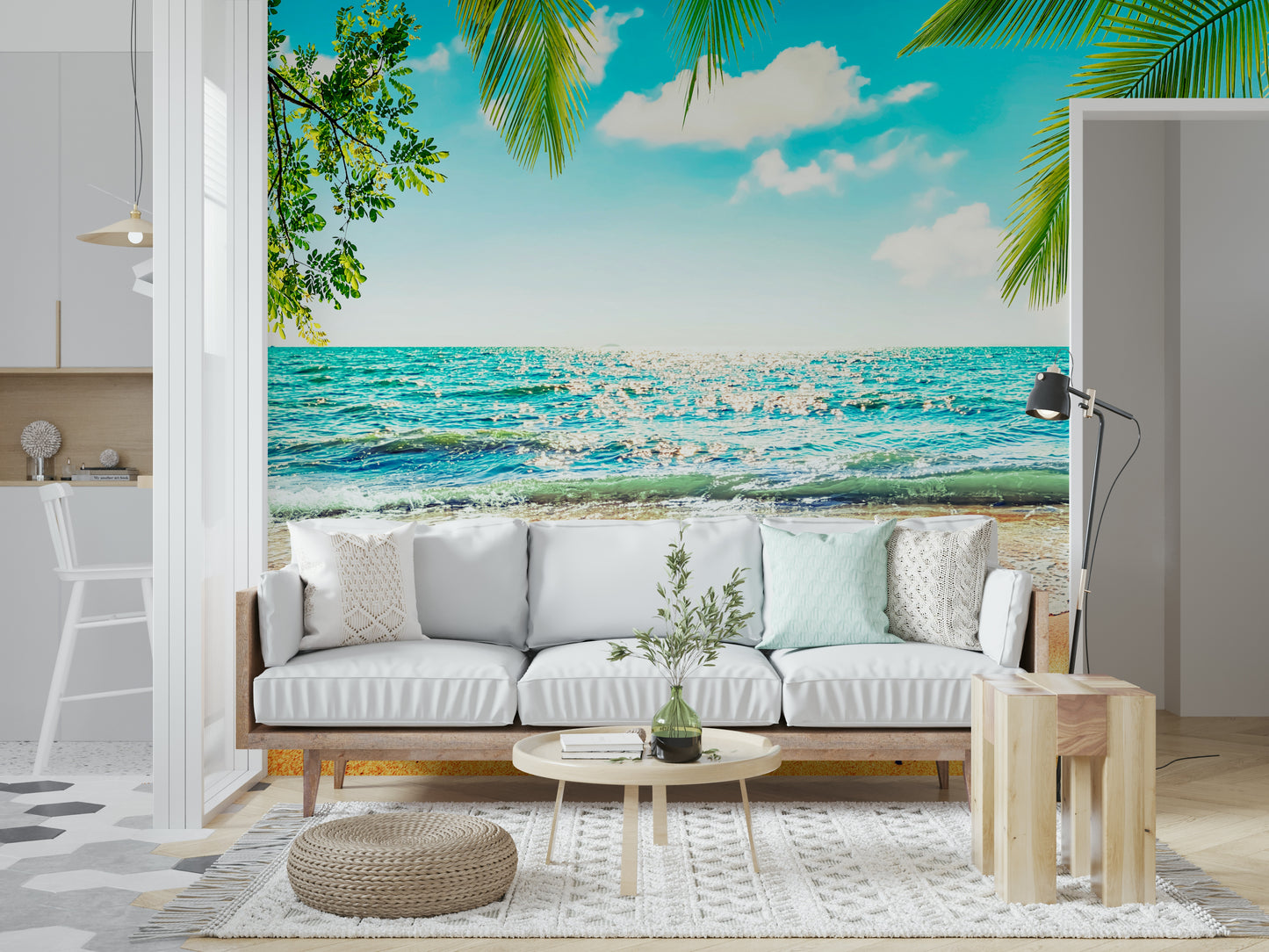 Coastal Beach Serenity Wall Mural