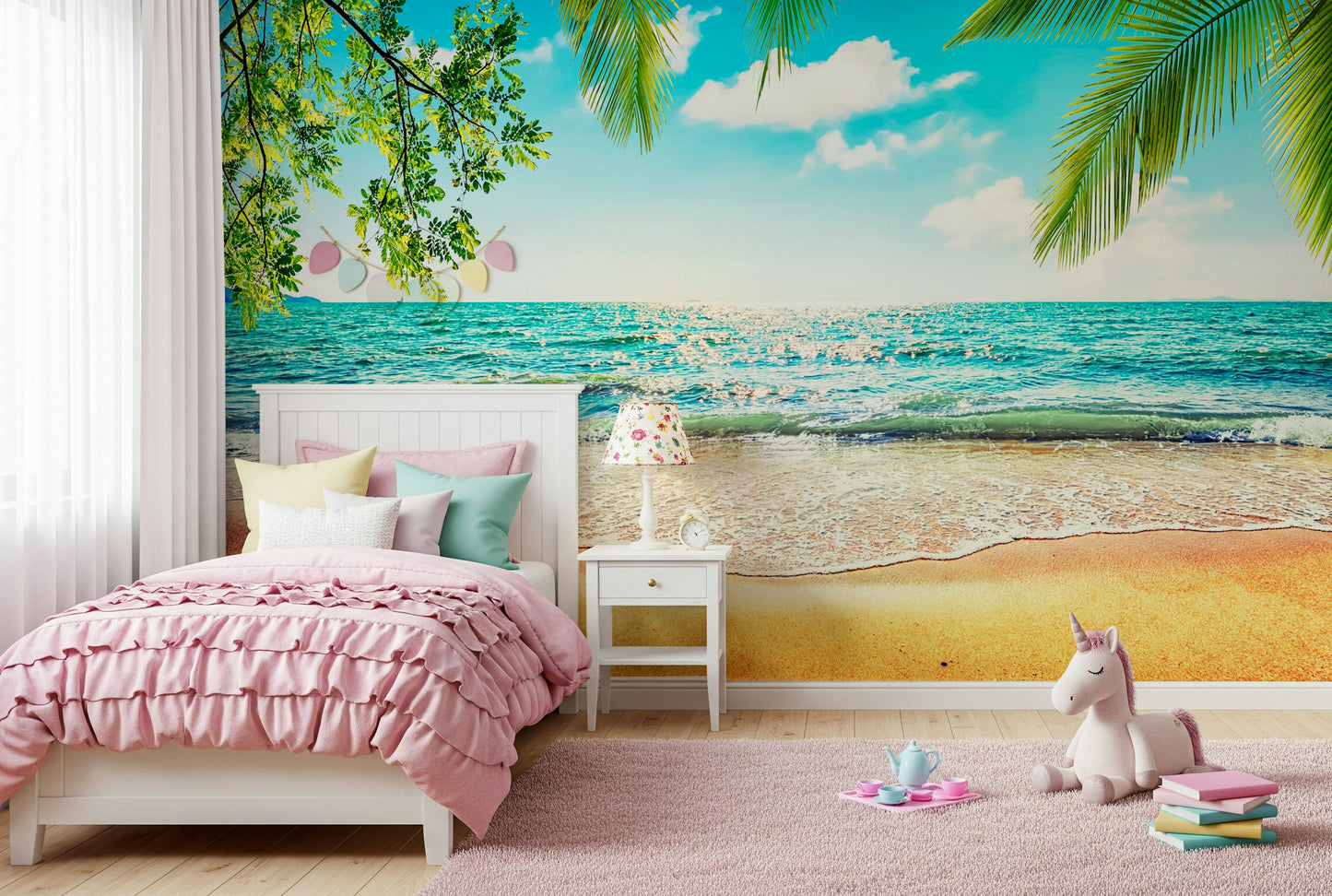 Coastal Beach Serenity Wall Mural