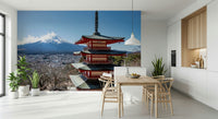 Elegant Fuji Vista wallpaper for walls creating peaceful atmospheres.