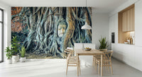 Zen forest atmosphere captured in Timeless Harmony wallpaper murals.