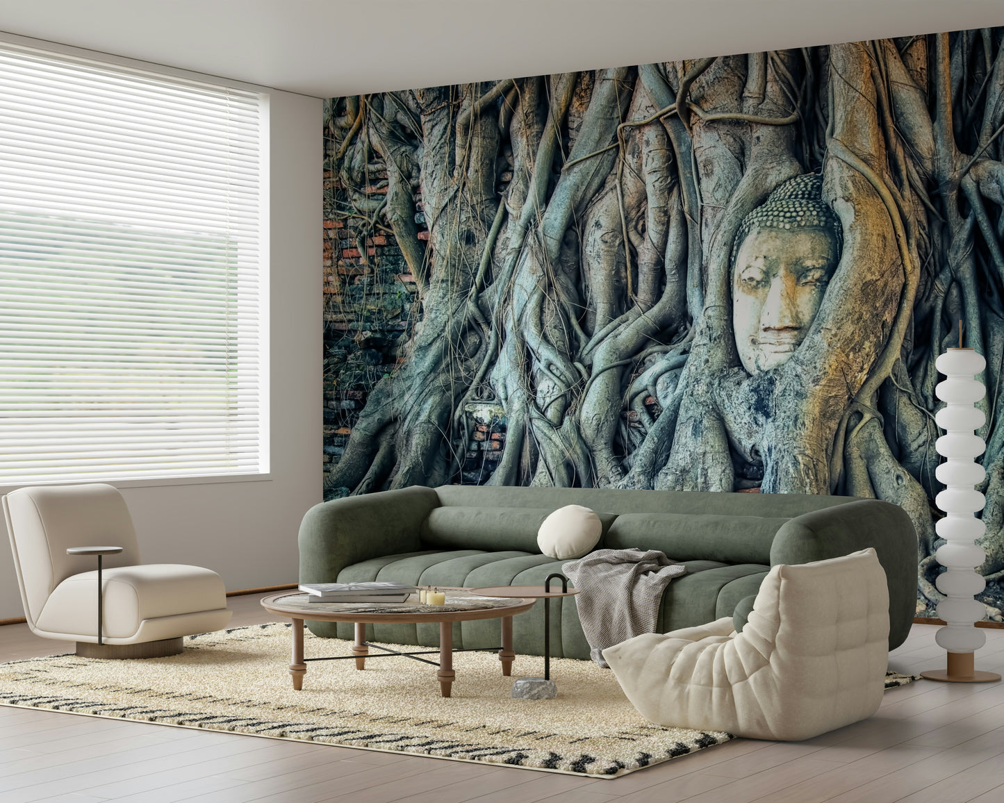 Timeless Harmony earthy tones highlight intricate root system patterns.