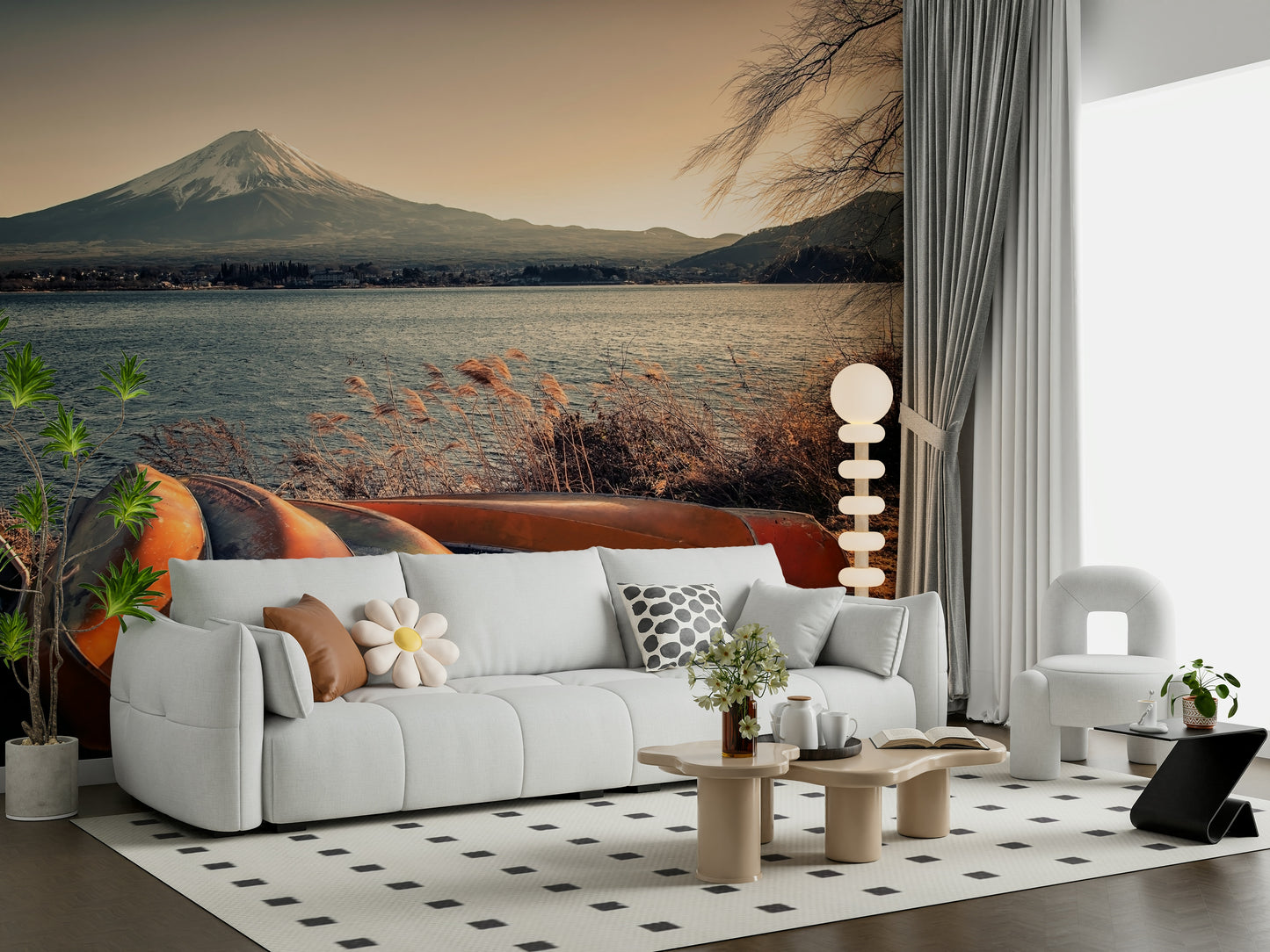 Fuji's Lakeside Calm Wall Mural