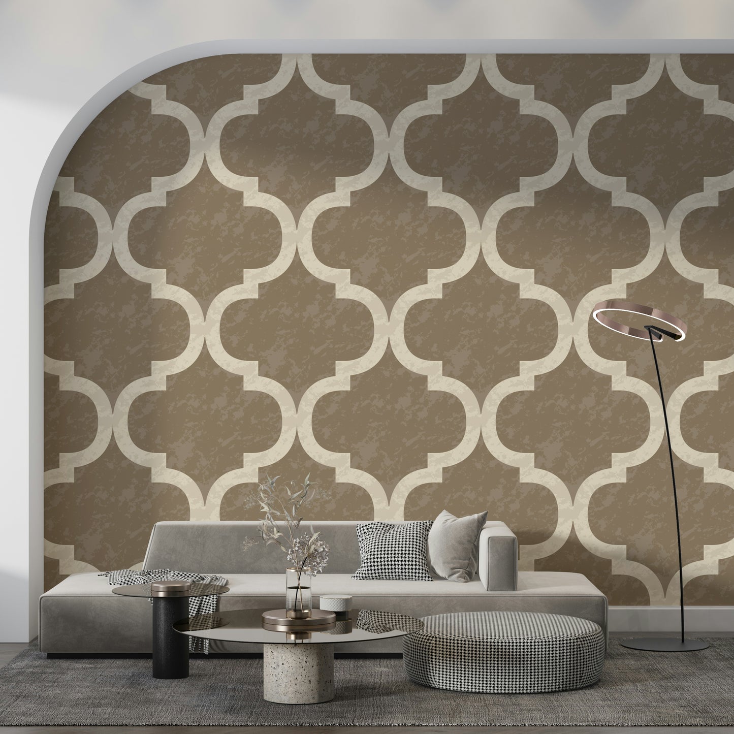 Moroccan Ogee - Burnished Brass Wallpaper⁠