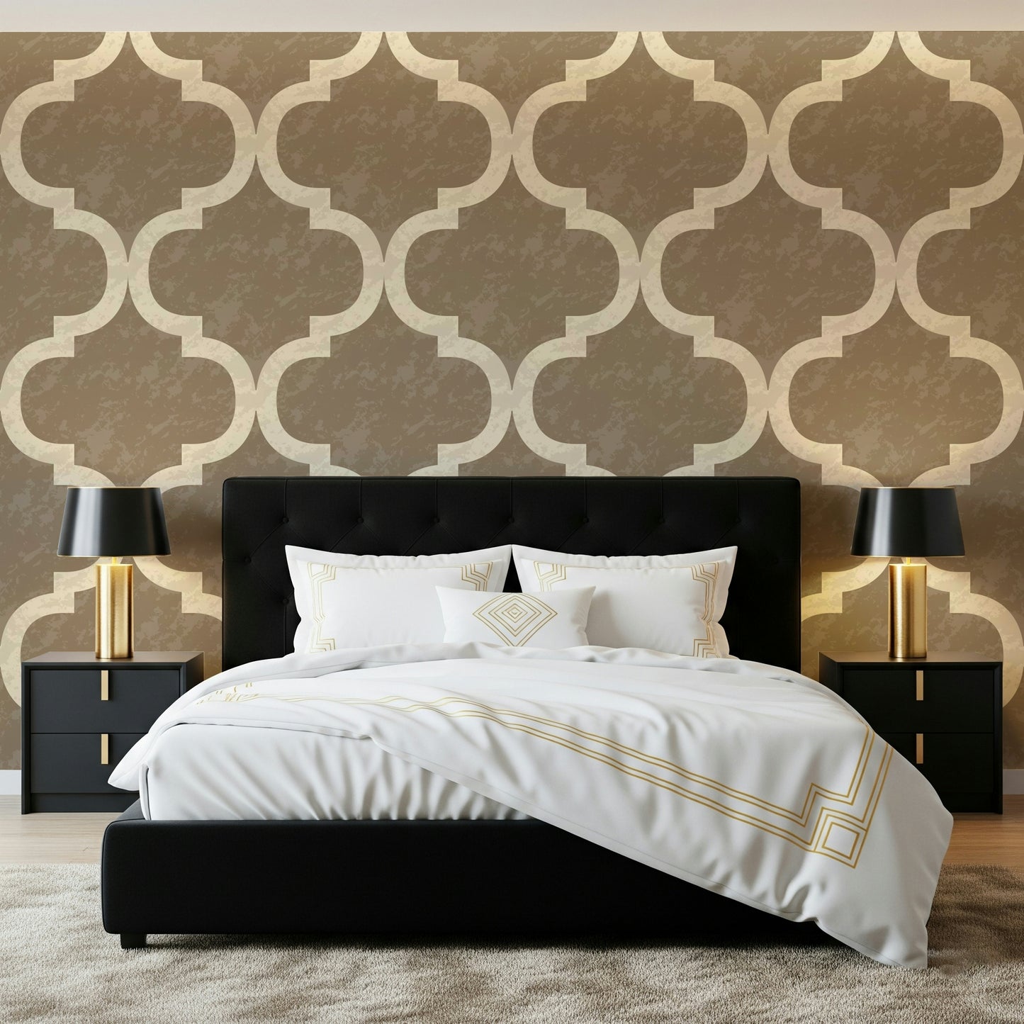 Moroccan Ogee - Burnished Brass Wallpaper⁠