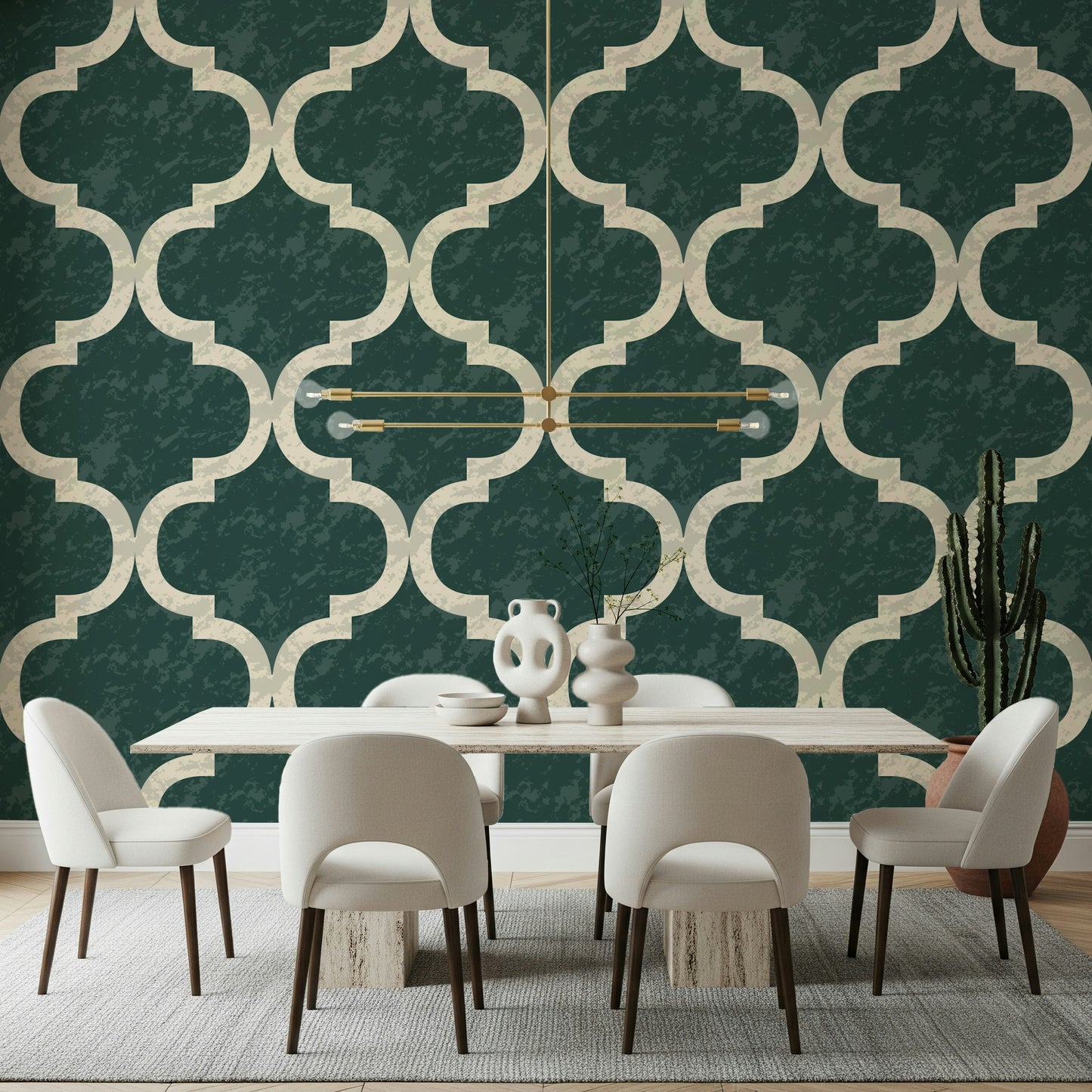 Moroccan Ogee - Ivy Green Wallpaper⁠