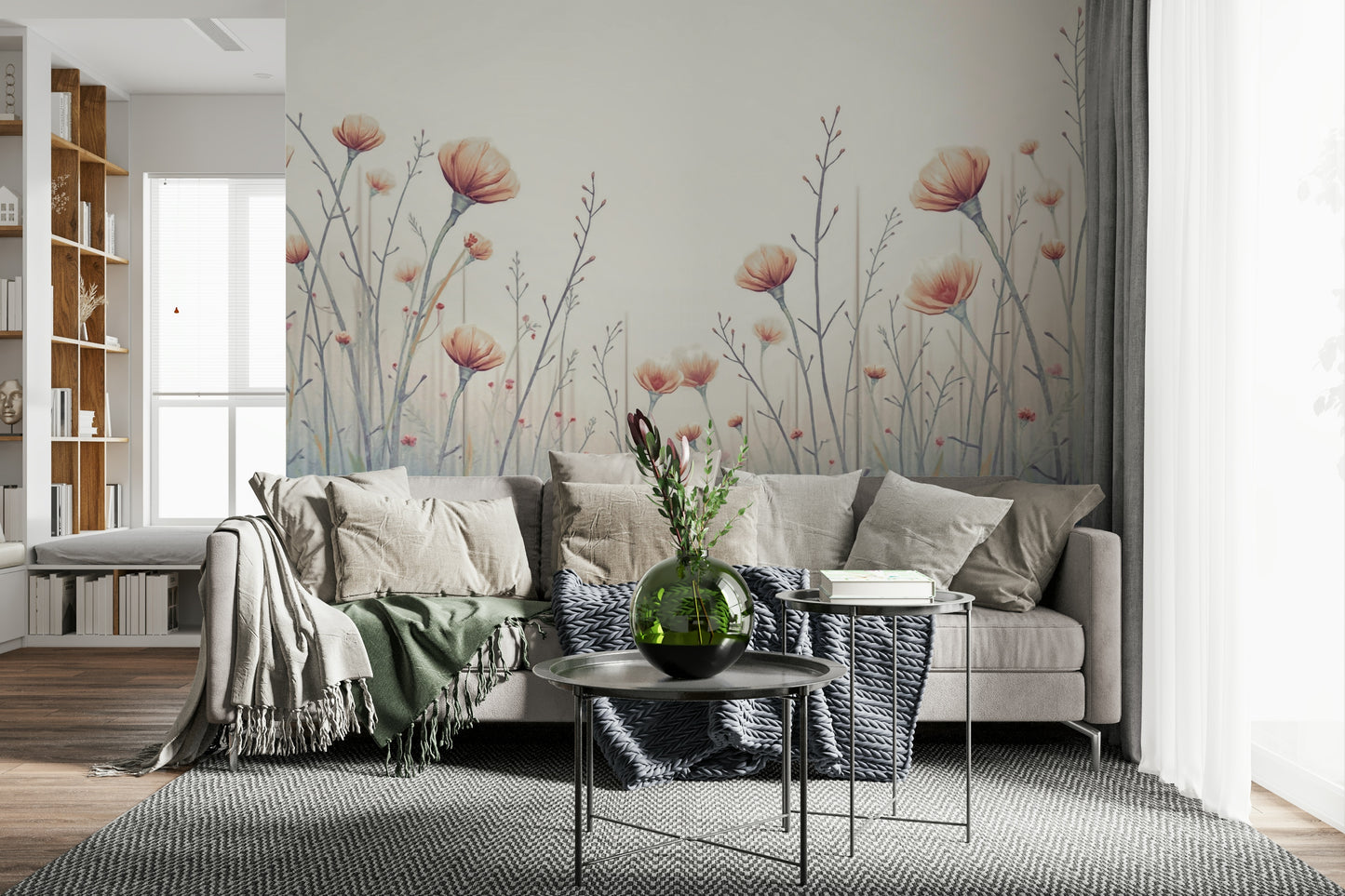 Whispering Blooms Wall Mural