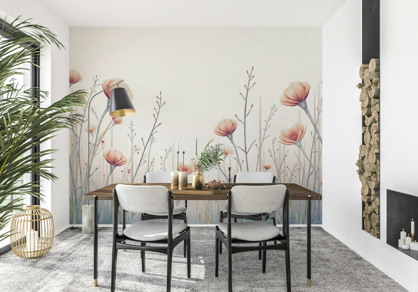 Whispering Blooms Wall Mural