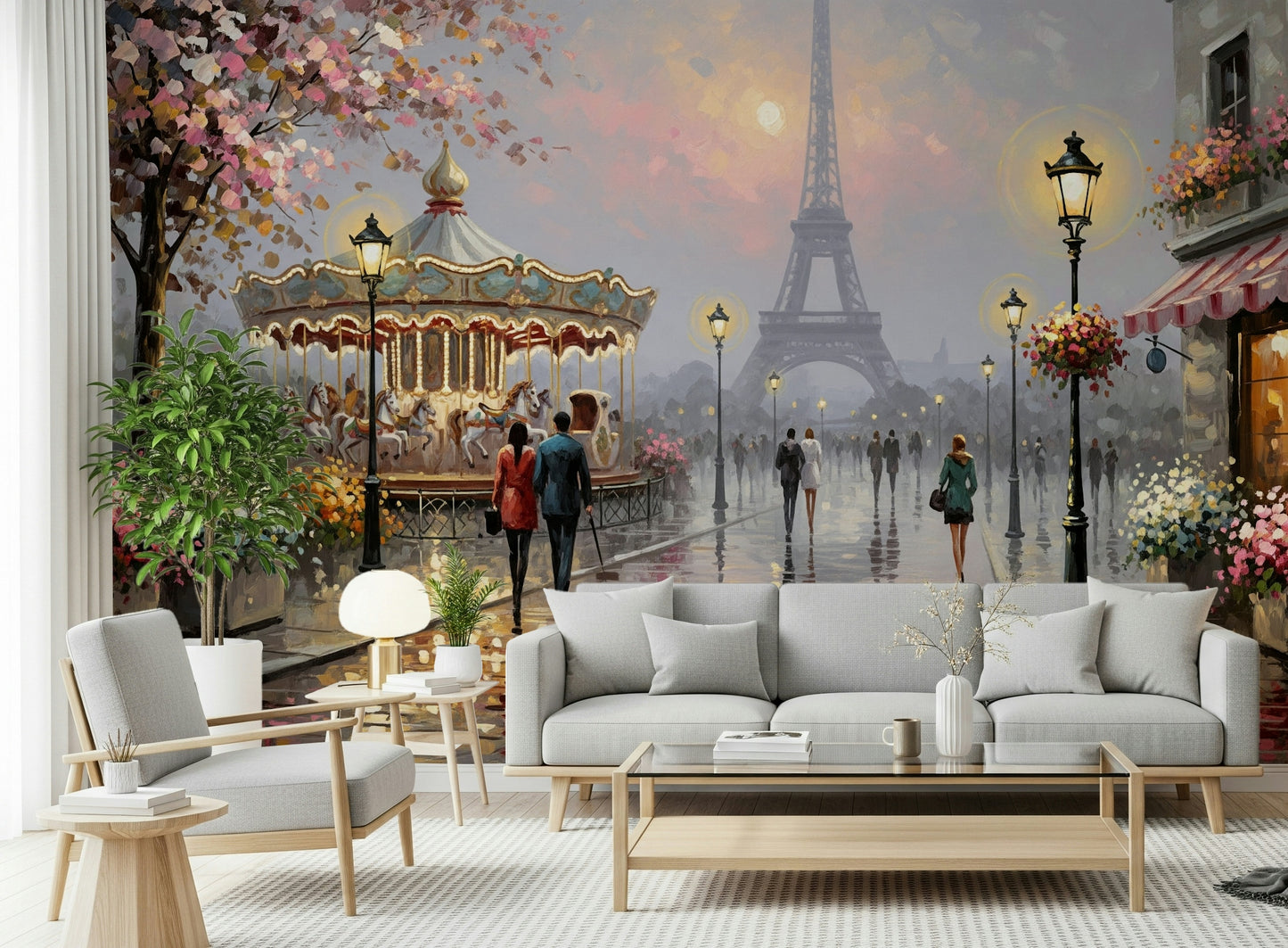 Paris Romance Wall Mural