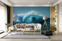 Elegant Crashing Tide wallpaper for walls enhances room decor.
