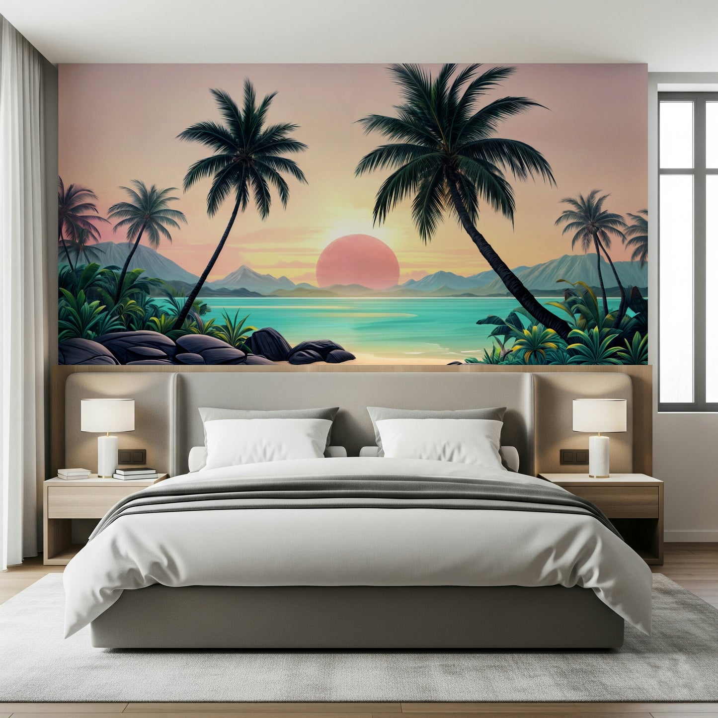 Tropical Sunset Wall Mural