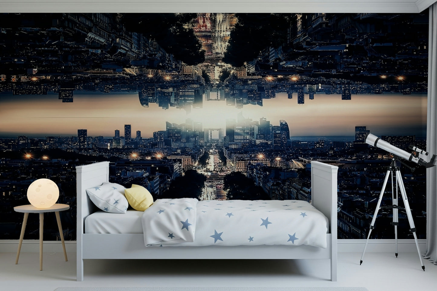 Cosmic city fold Parallel Universe wallpaper mural.