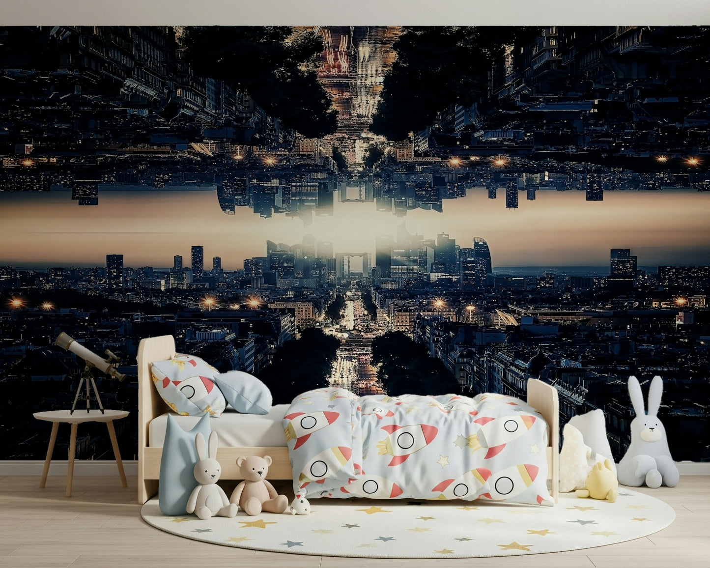 Golden glow Parallel Universe wallpaper for walls.