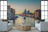 Venice Serenade peel and stick wallpaper urban waterway.